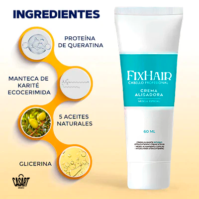 FixHair© - Crema alisadora de pelo